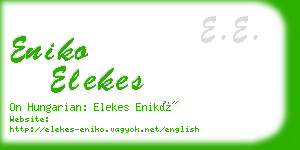 eniko elekes business card